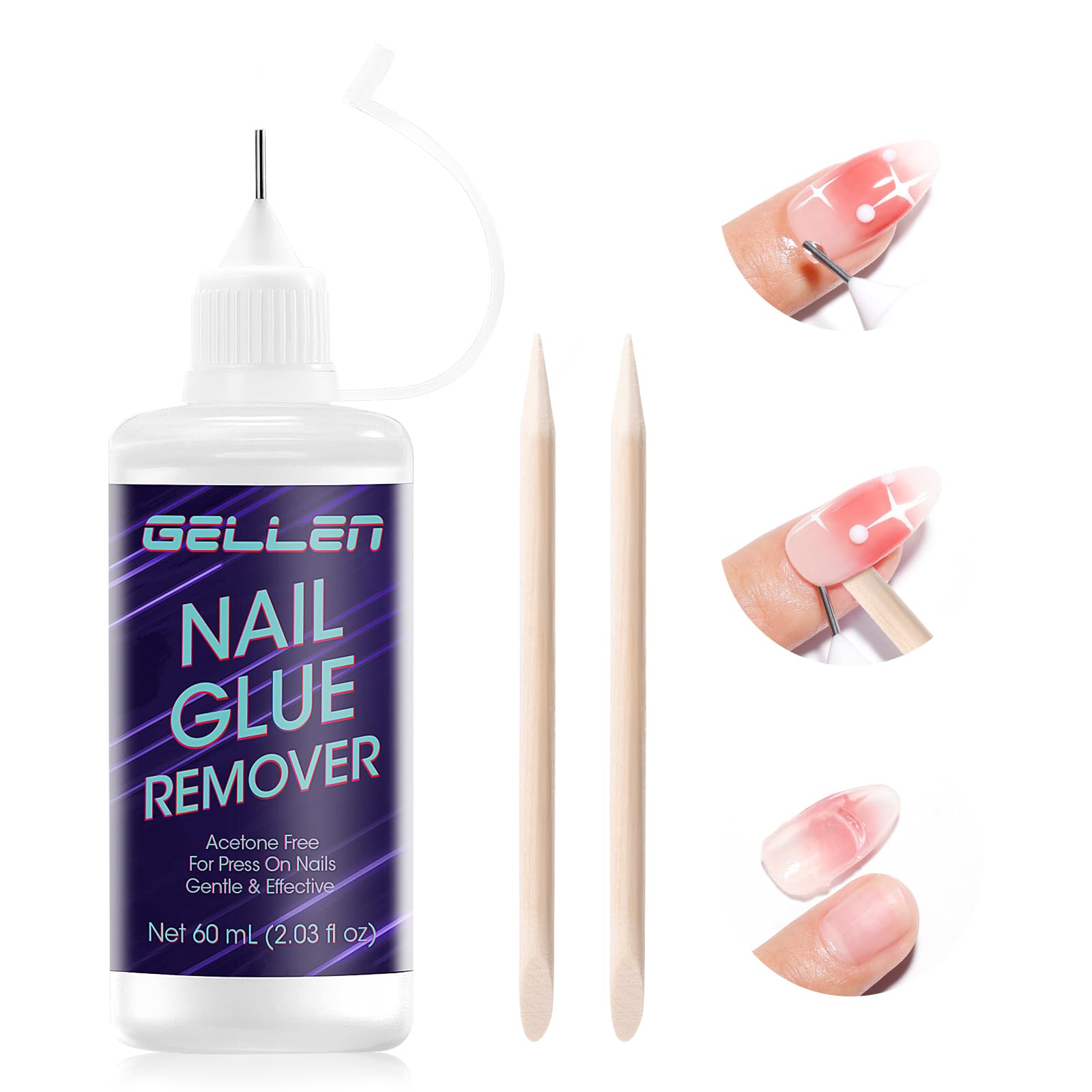 GELLEN front packaging showing remover bottle and benefits