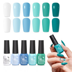 GELLEN front packaging showing six teal shades and quick-curing benefit