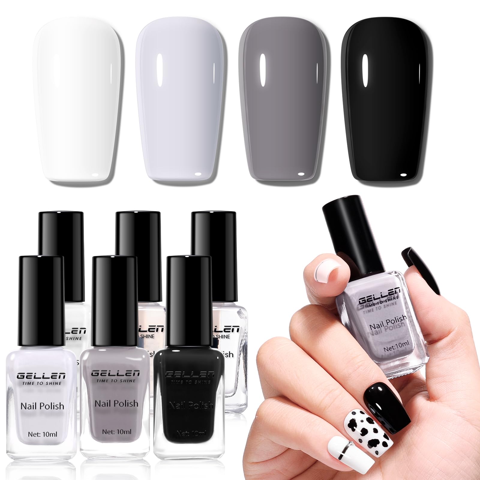 GELLEN front packaging showing six-polish kit and included coatings benefit convenience