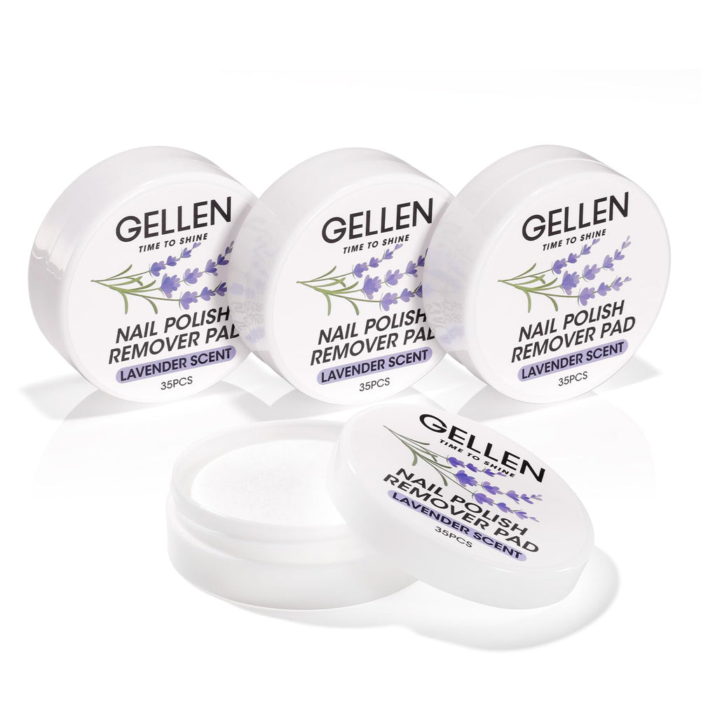 GELLEN front packaging showing 140-count lavender pads and leakproof box for travel