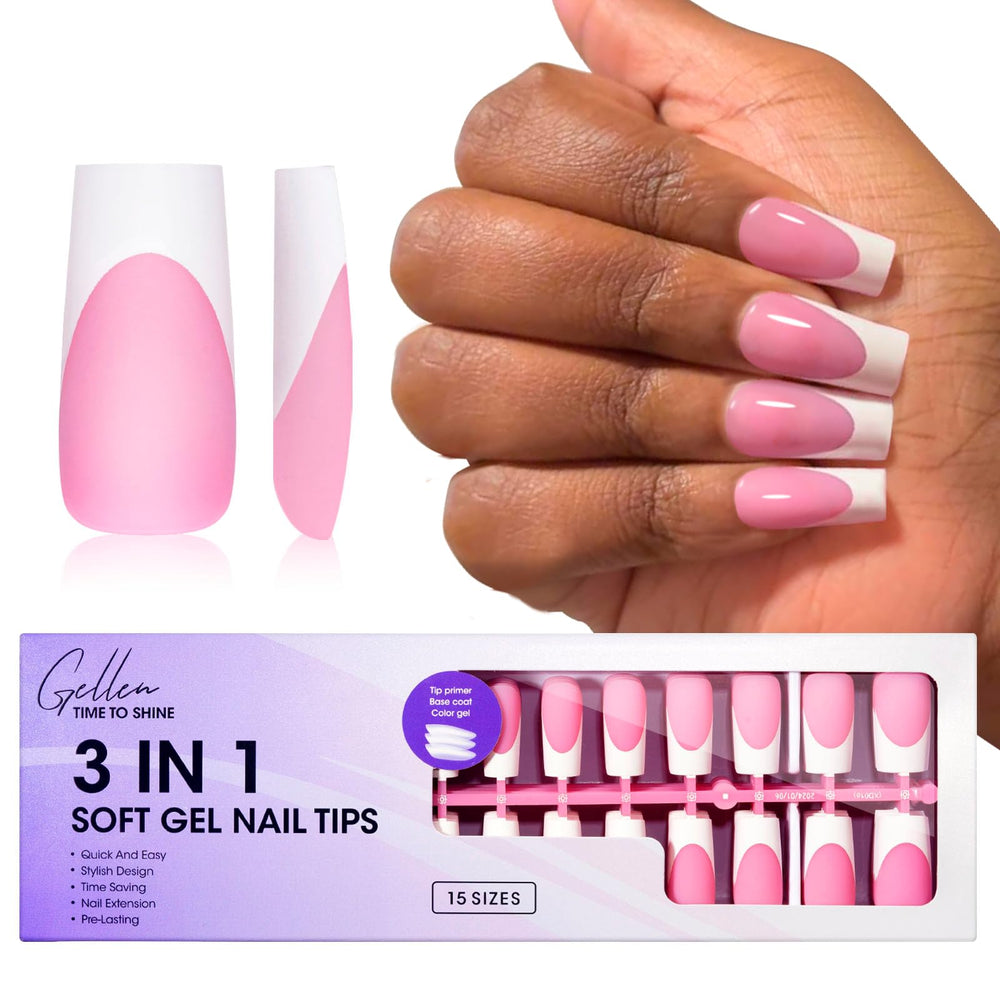 GELLEN front packaging showing 150-piece pre-french nail tips for fast manicures