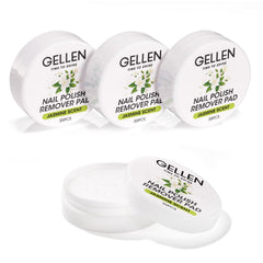 GELLEN front packaging showing 140 jasmine-scented pads and leak-proof box benefit travel convenience