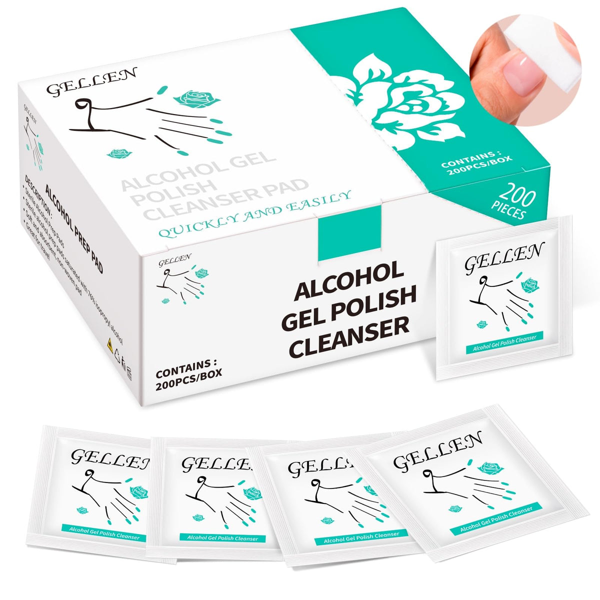 GELLEN front packaging showing 200 pack and benefits for neat prep