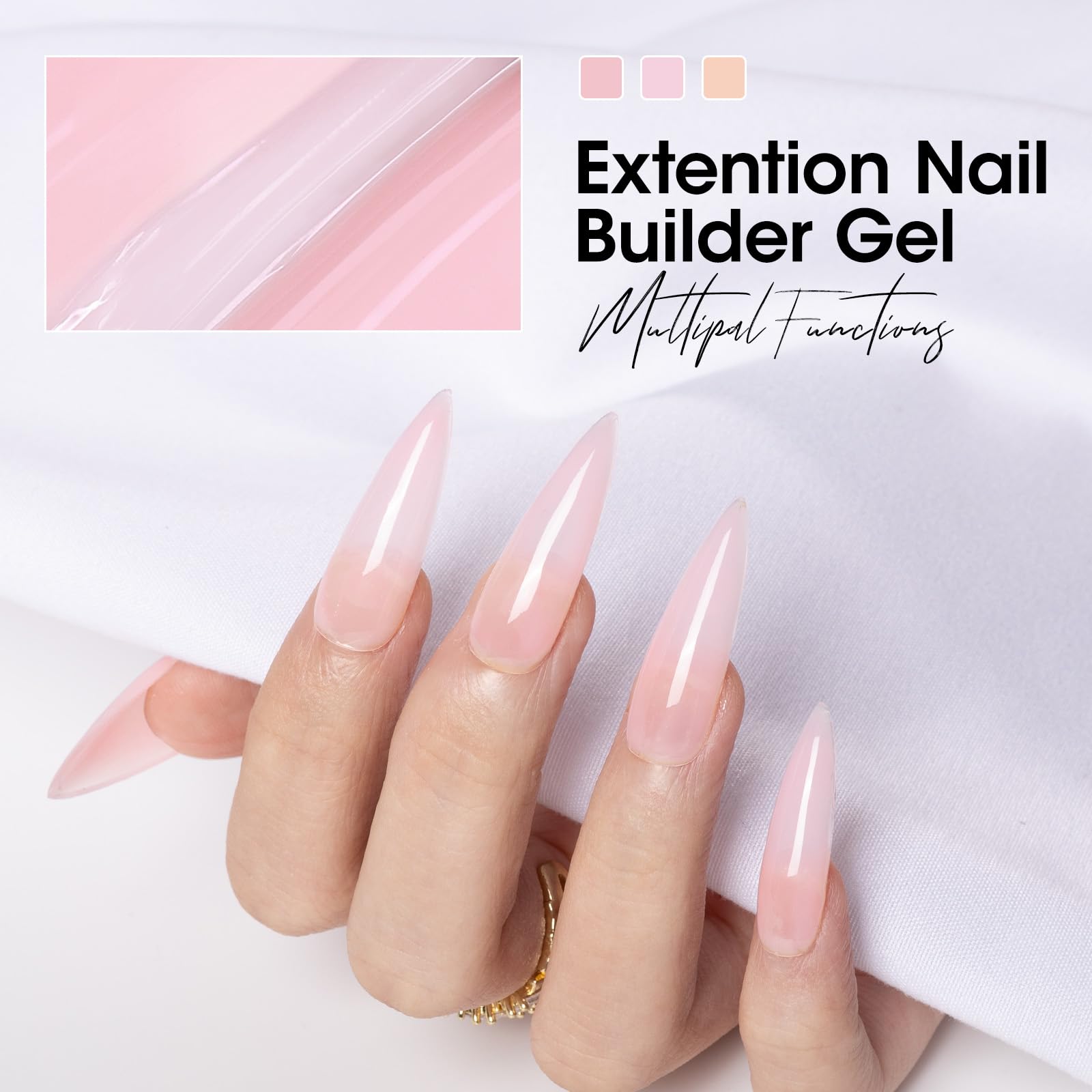 GELLEN gel in use while sculpting an extension showing brush work benefits precise shaping