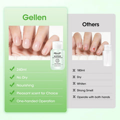 GELLEN in-hand dispensing onto cotton pad for precise, waste-saving use