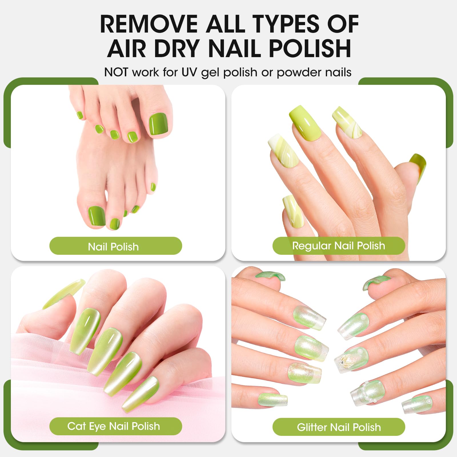 GELLEN pad in use removing nail polish from fingernail demonstrating efficient cleaning benefit