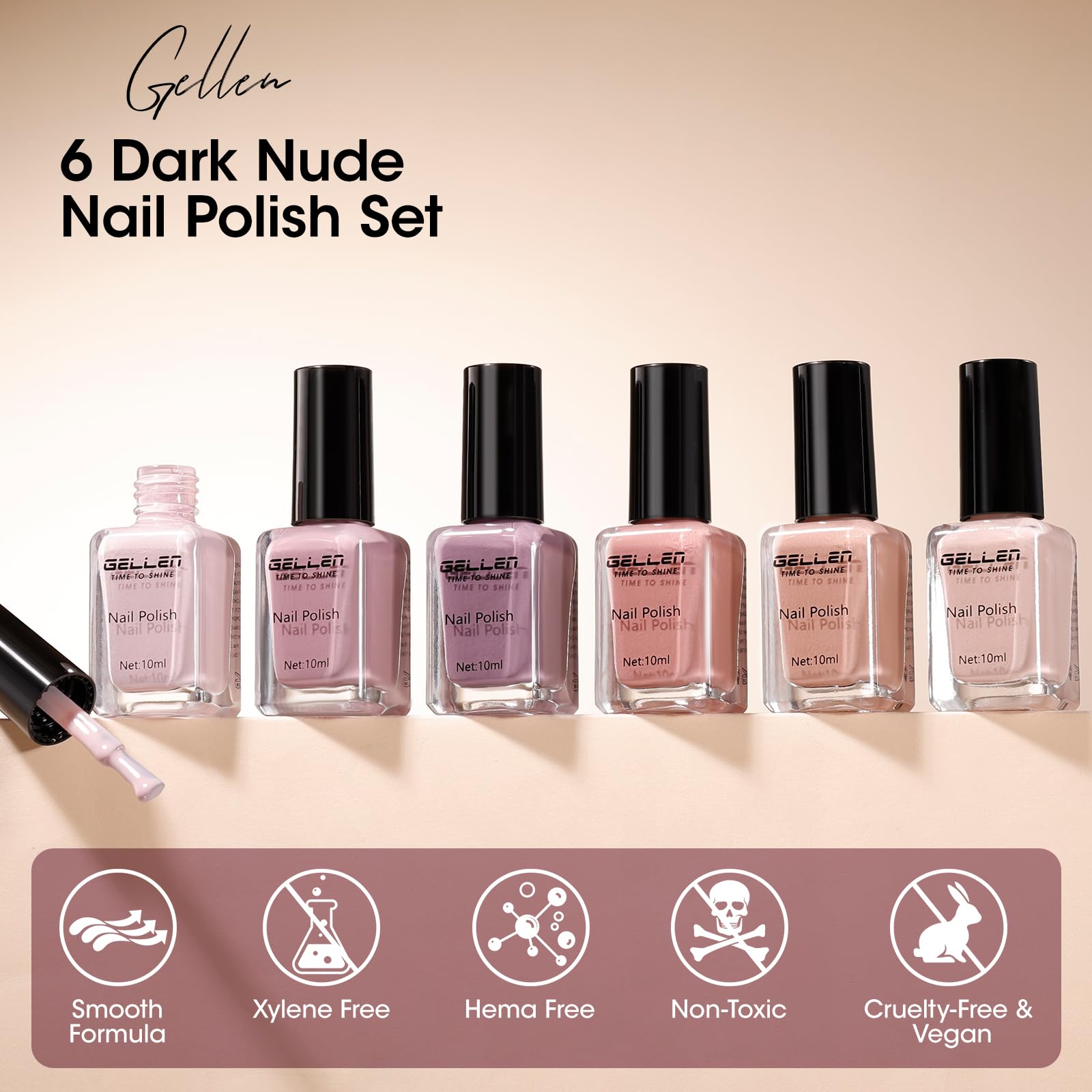 GELLEN applied to fingernails in lifestyle shot demonstrating natural, wearable look