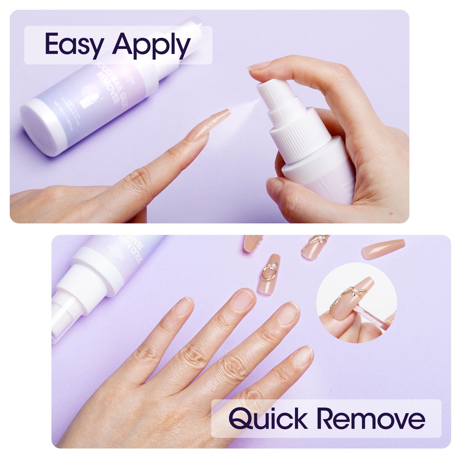 GELLEN included acrylic sticks with safe gentle removal benefit