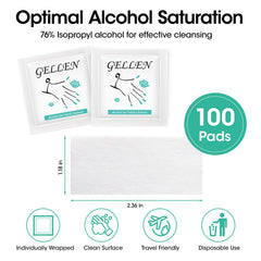 GELLEN closeup of an individual sealed pad highlighting freshness retention