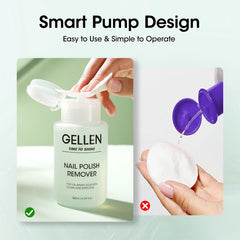 GELLEN bottle label highlighting jasmine scent for gentler removal