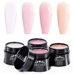 GELLEN kit front packaging showing four builder gel bottles and gift box benefits clear organization