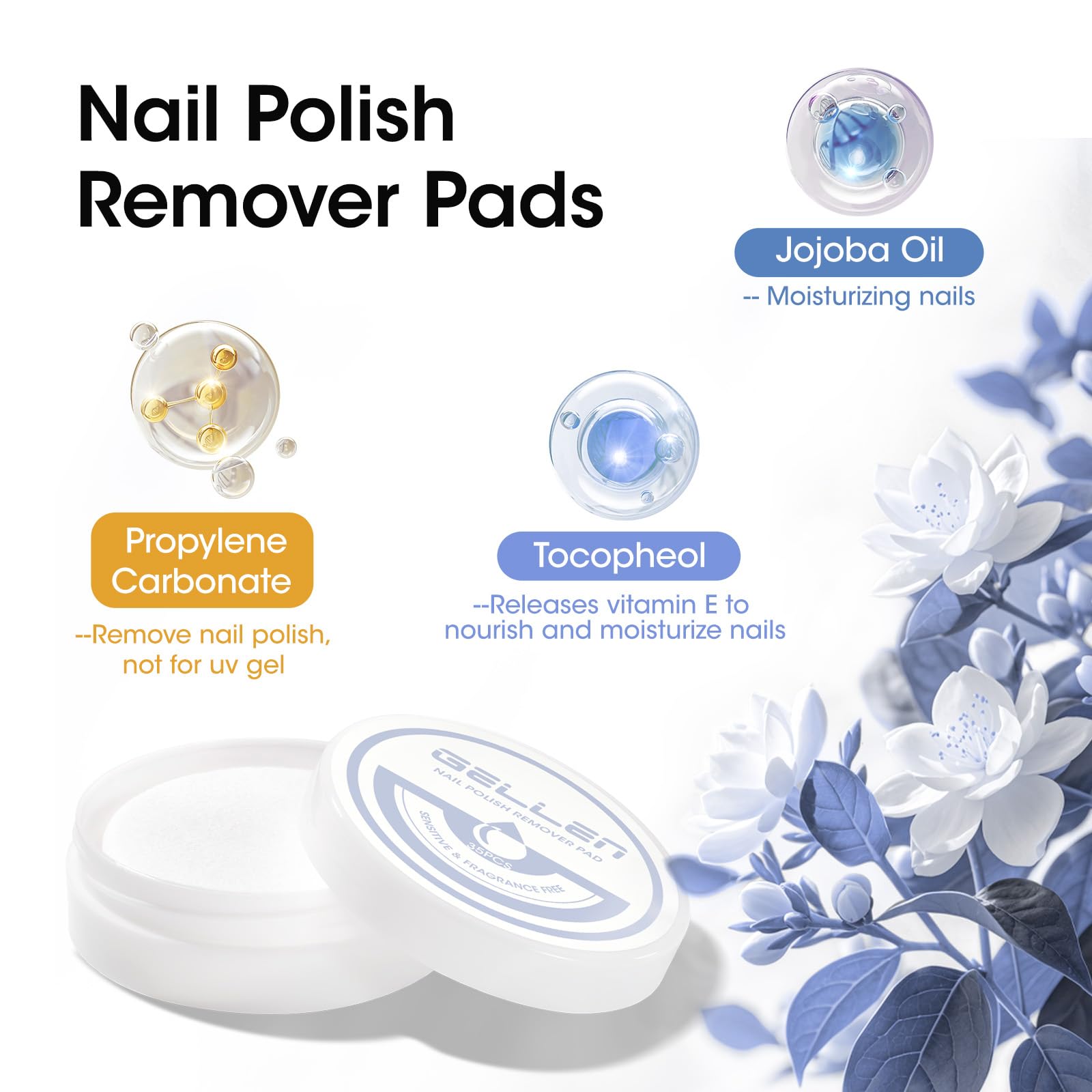 GELLEN lid wipe detail used on toenail edges, mess-free clean-up benefit