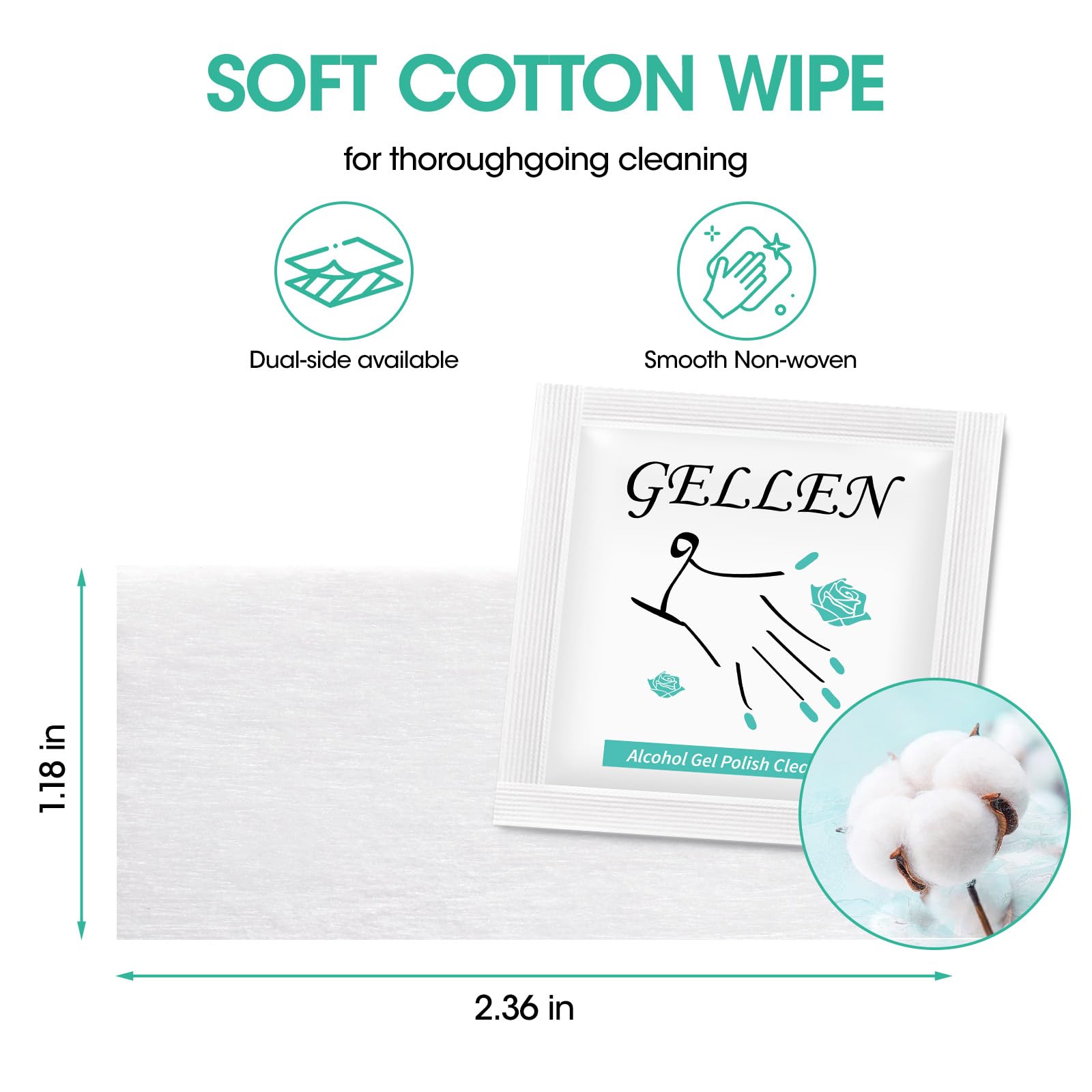 GELLEN wipes inside travel pouch for on-the-go manicure convenience