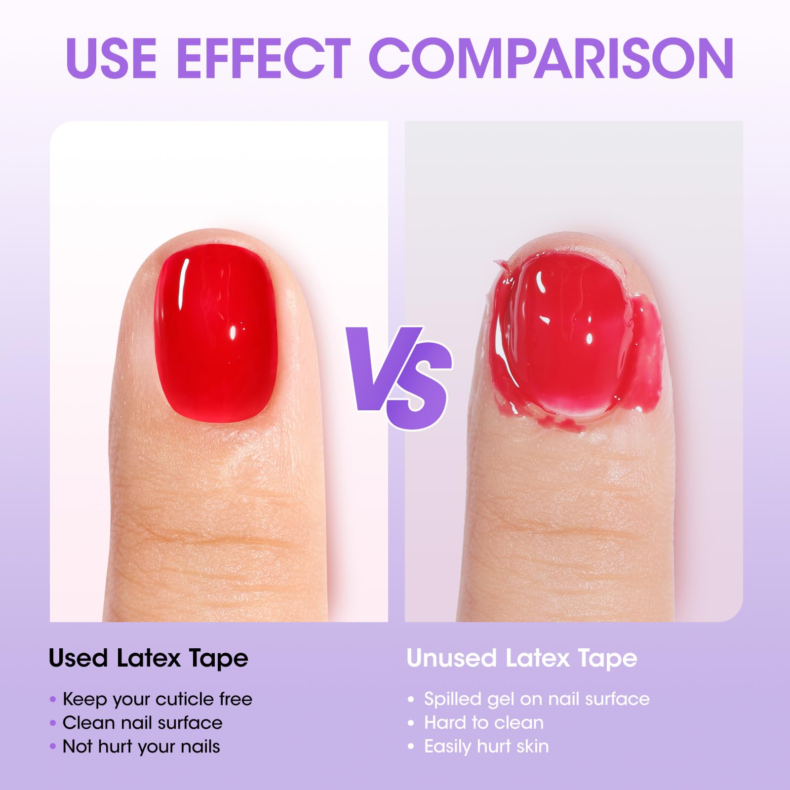 GELLEN brush stroke of liquid latex demonstrating smooth application benefit