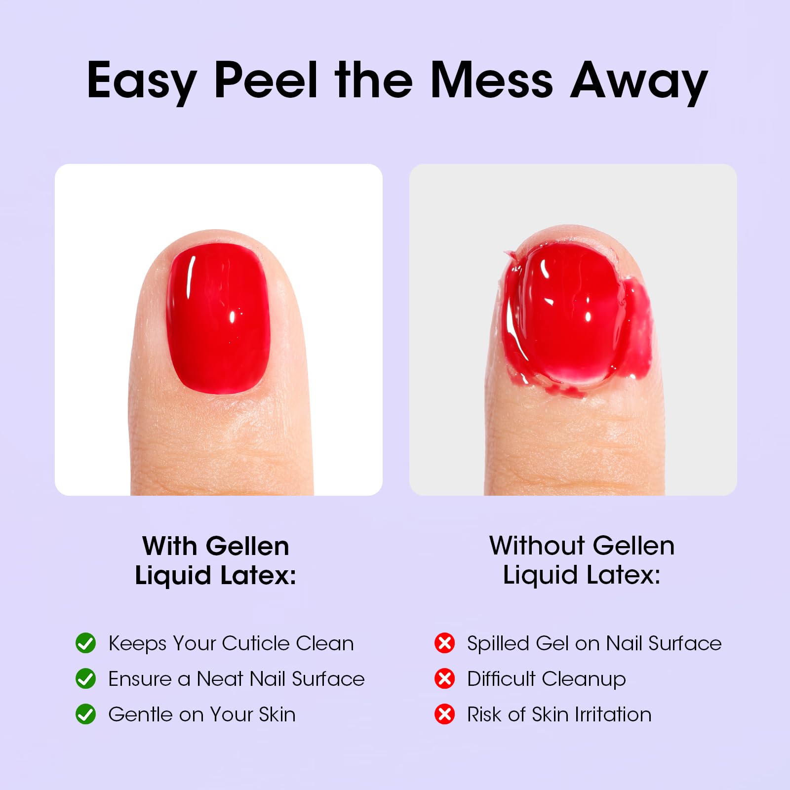 GELLEN brush texture close-up showing smooth latex consistency for easy spread