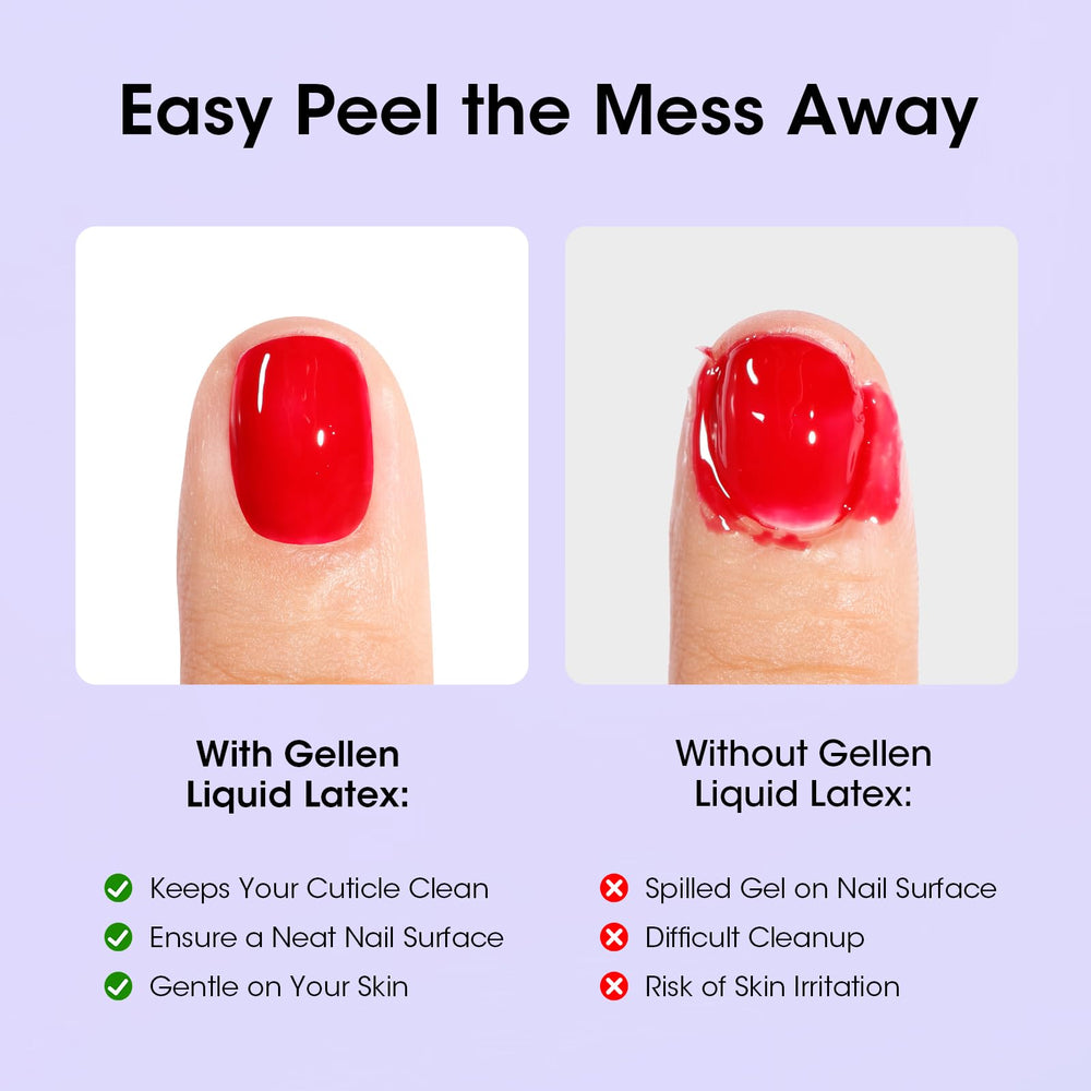 GELLEN brush texture close-up showing smooth latex consistency for easy spread