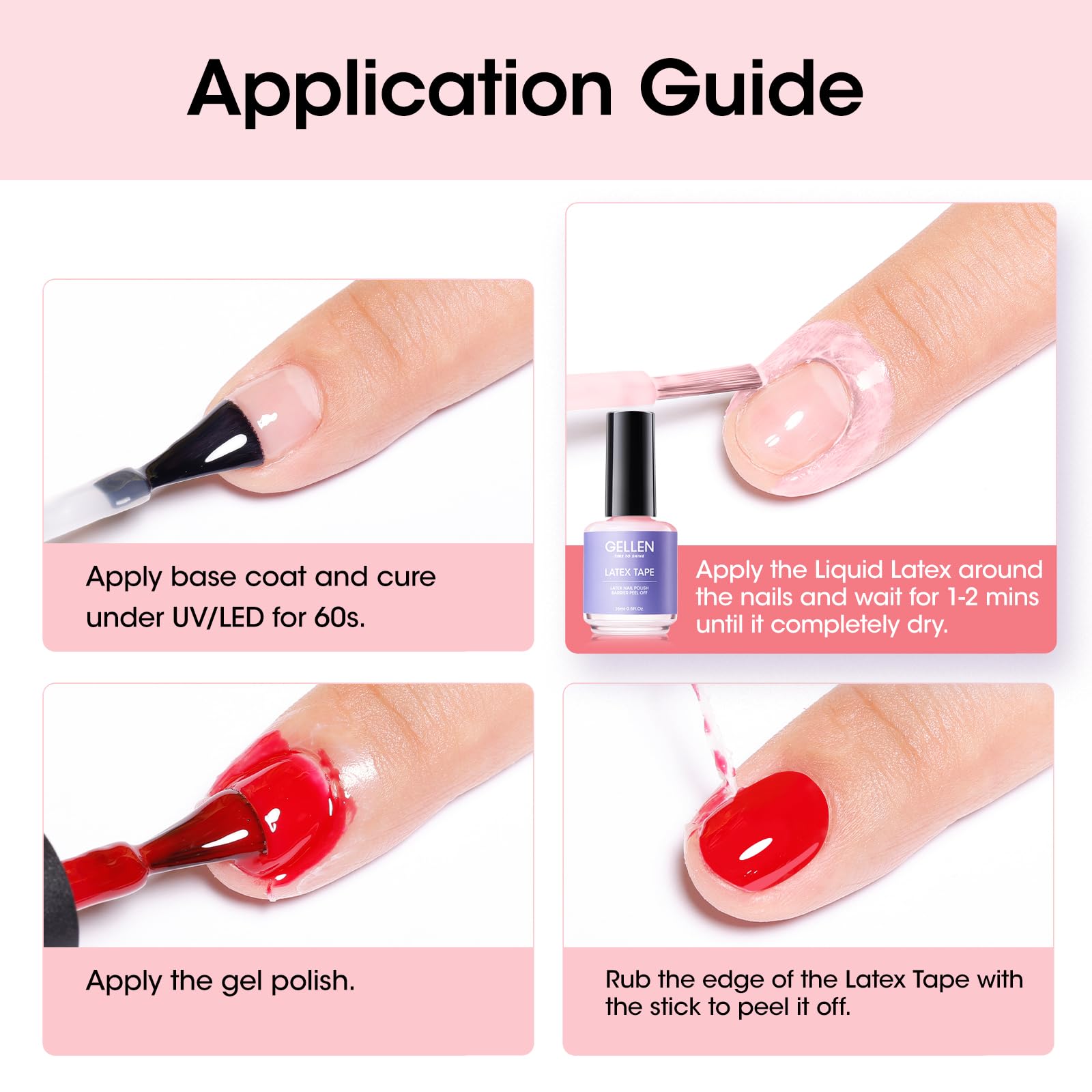 GELLEN being used during gradient sponging showing cleaner surrounding skin