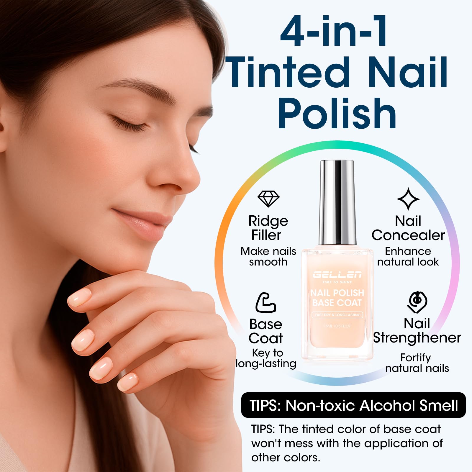 GELLEN milky tint swatch on card revealing natural cream finish