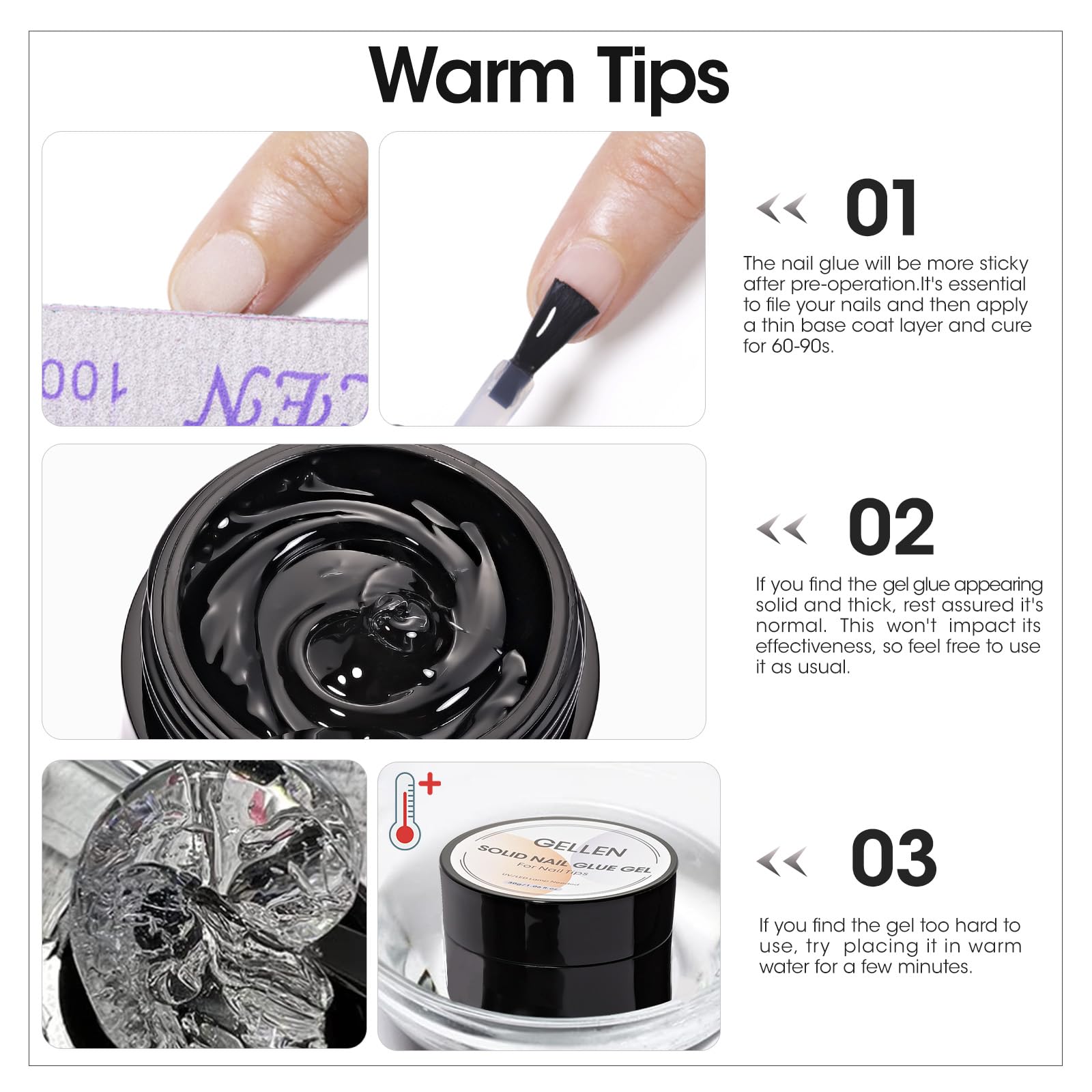 GELLEN 8W mini LED lamp front view curing nails quickly and efficiently