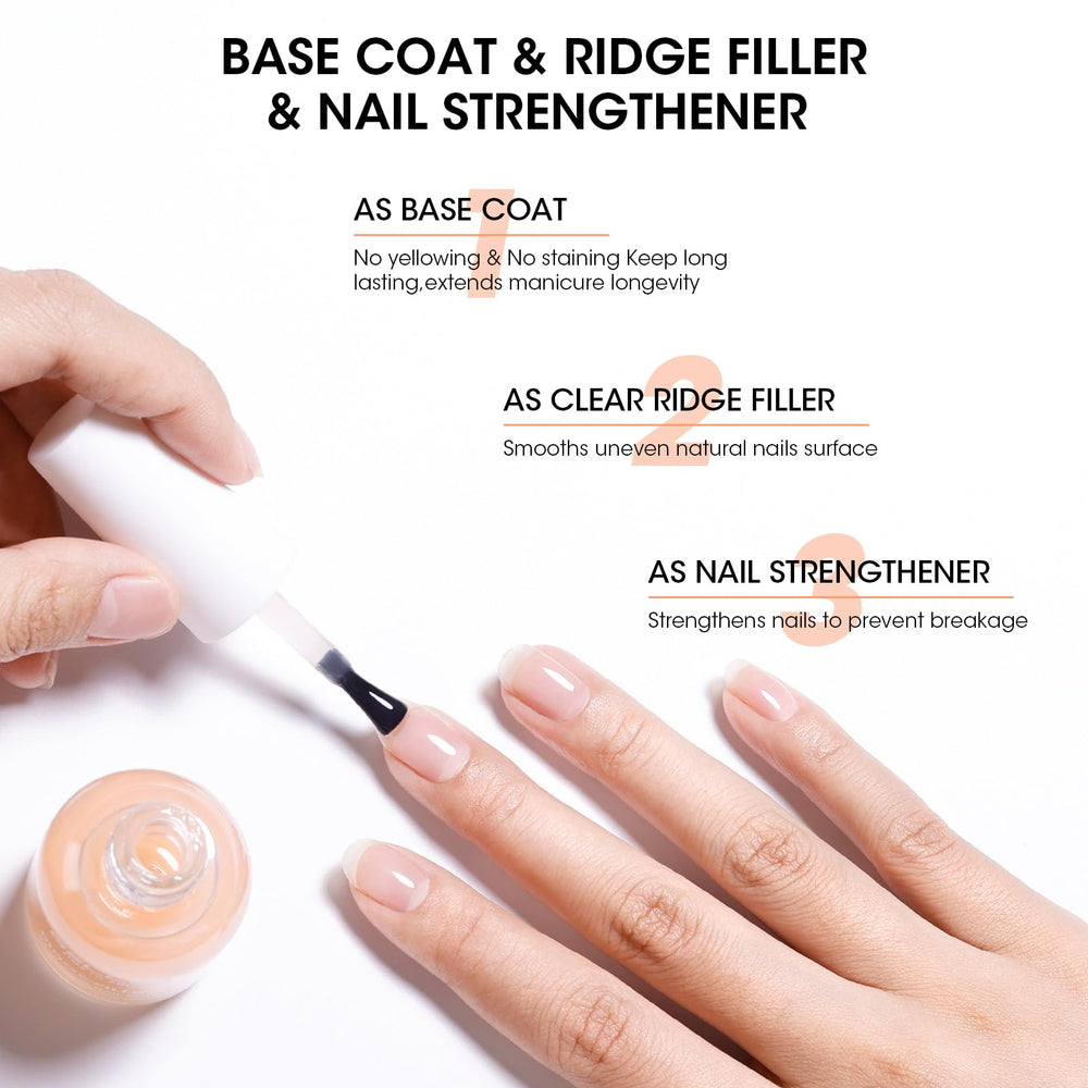 GELLEN before and after nails showing reduced ridges and improved look
