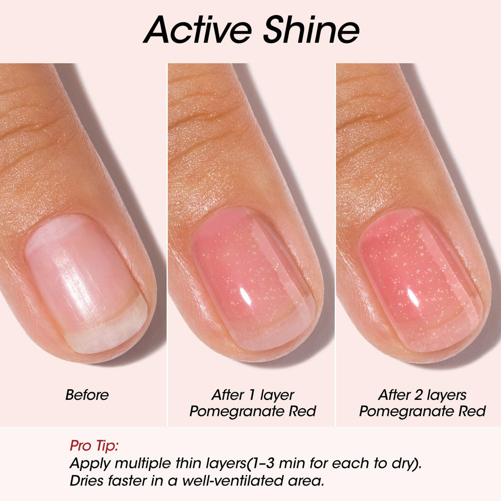 GELLEN side-by-side before and after nails demonstrating brightening benefit