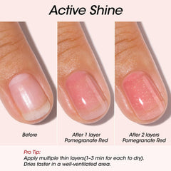 GELLEN side-by-side before and after nails demonstrating brightening benefit