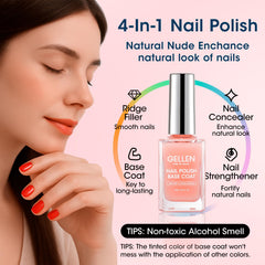 GELLEN applying base coat to fingernail for quick-dry, office-ready finish