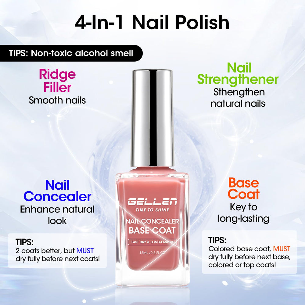 GELLEN on natural hand showing polished nails and instant concealing benefit