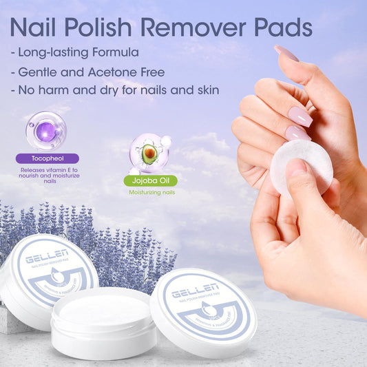 GELLEN open pad closeup highlighting pre-saturated texture for quick polish removal