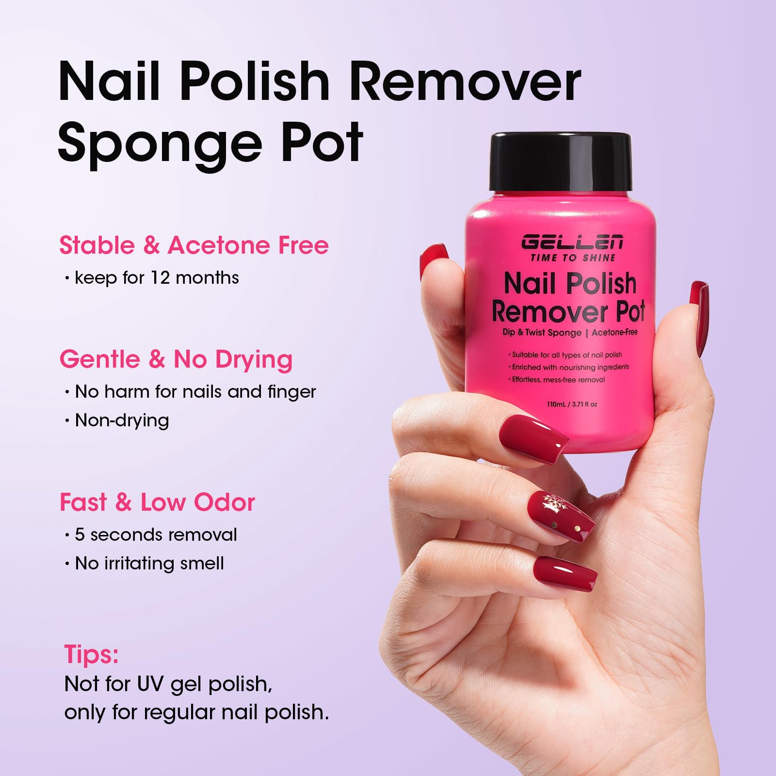 GELLEN open pot with central sponge for quick, mess-free removal