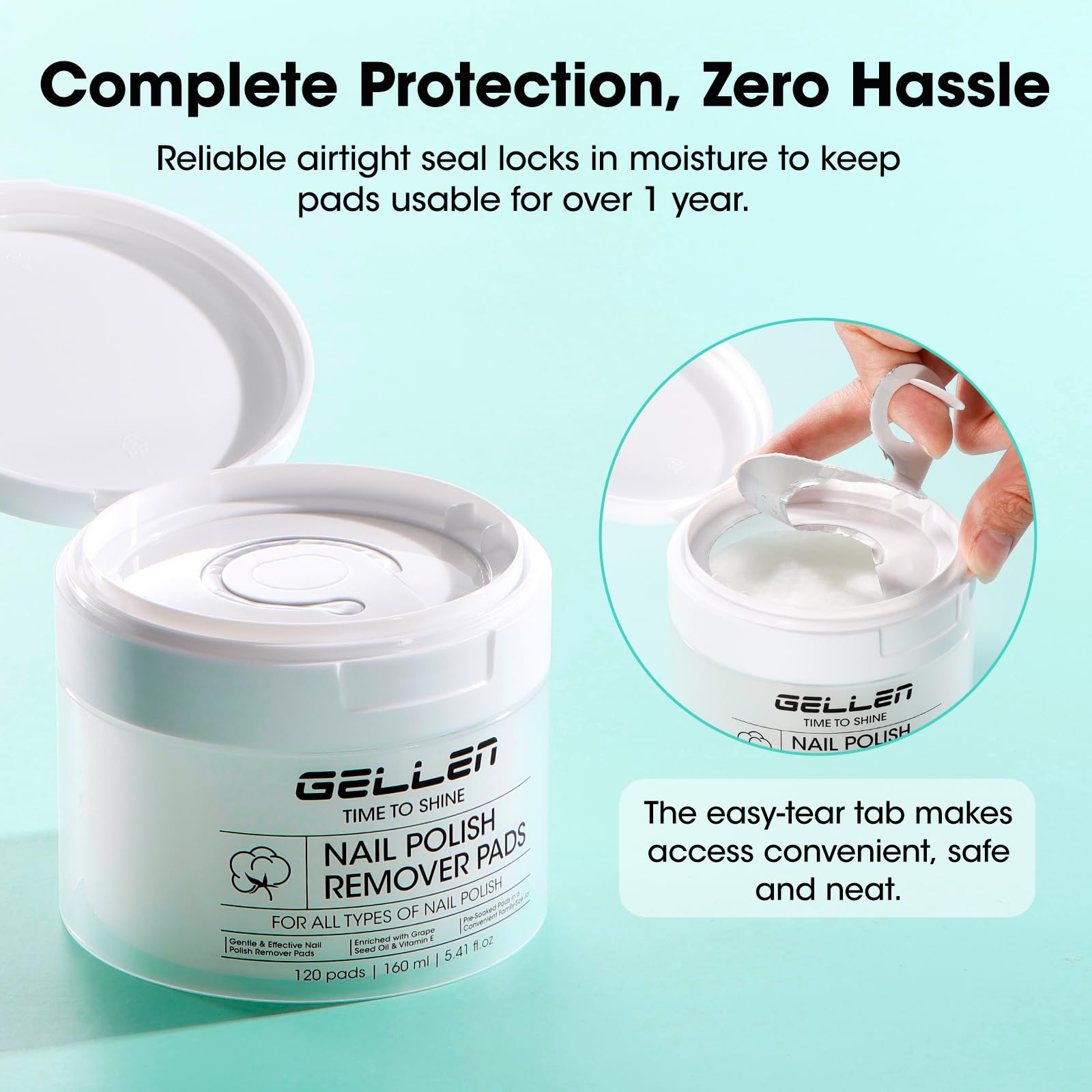 GELLEN pad smooth side used for streak-free polishing and gentle finish