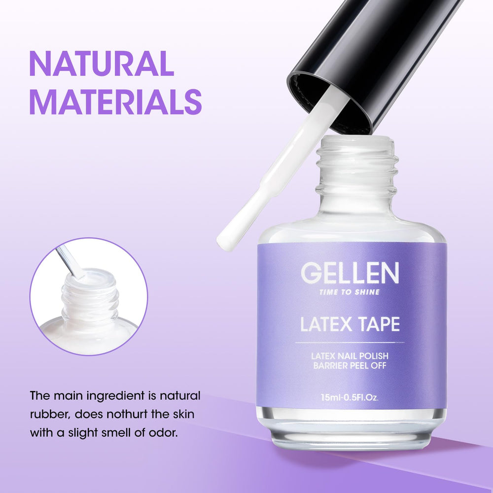 GELLEN peeling latex off showing easy removal and clean cuticles benefit