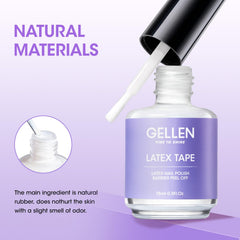 GELLEN peeling latex off showing easy removal and clean cuticles benefit