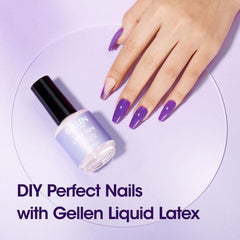 GELLEN peeled-off film detail revealing crisp clean nail edges