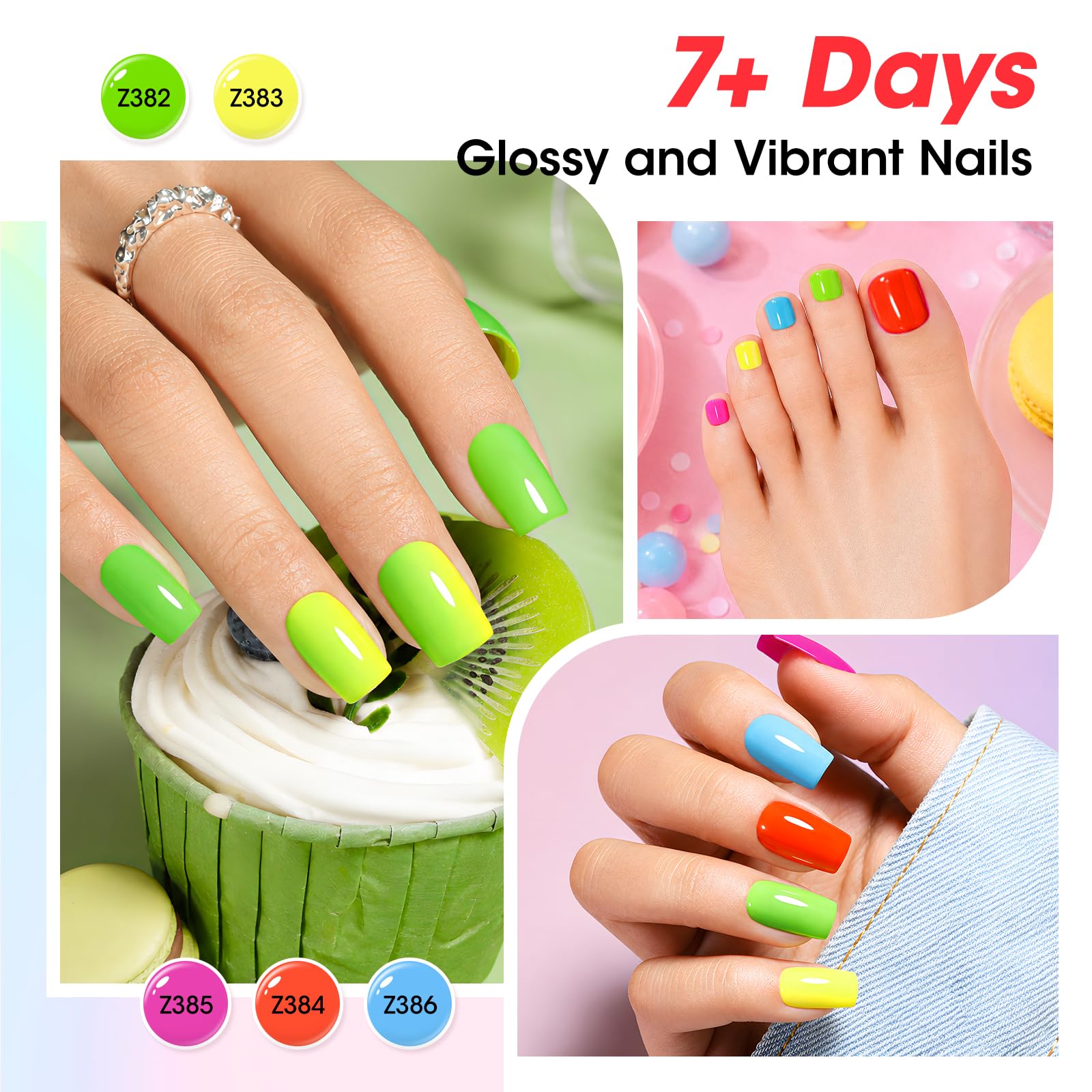 GELLEN polish applied on fingernails in lifestyle scene for bold summer look