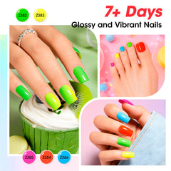 GELLEN polish applied on fingernails in lifestyle scene for bold summer look