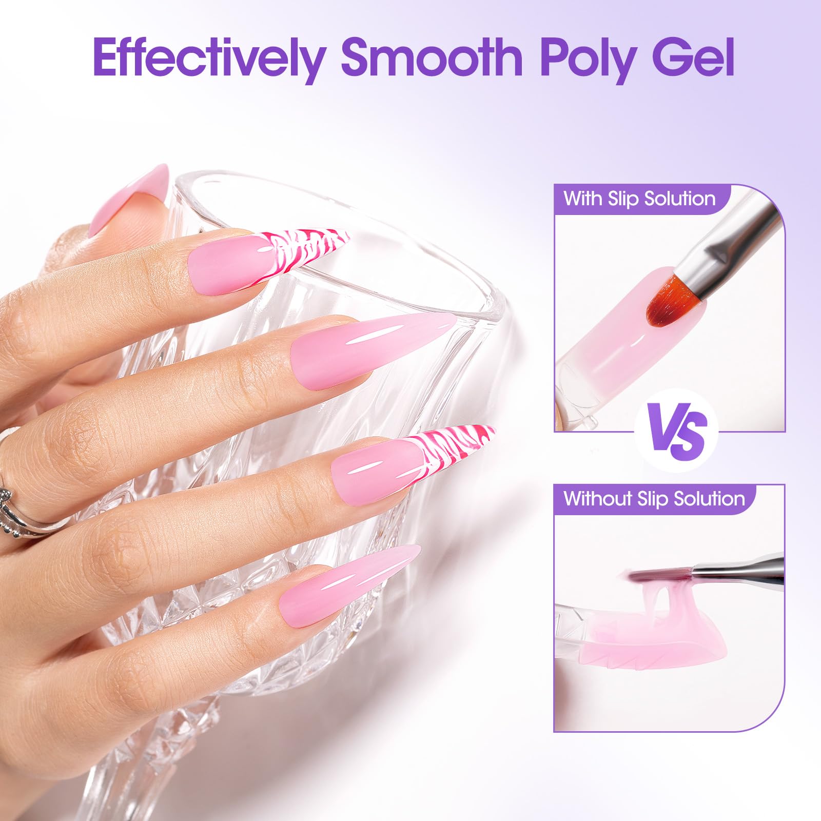 GELLEN used as polygel slip solution shaping nail extension smoothly benefit: prevents sticking