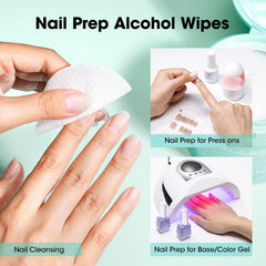 GELLEN wipes beside UV gel bottle illustrating prep compatibility and efficiency