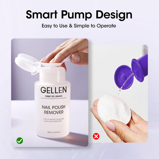 GELLEN pump close-up nozzle for precise one-handed dispensing benefit