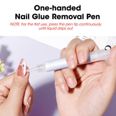 GELLEN remover applied into press‑on gap to dissolve glue quickly and safely