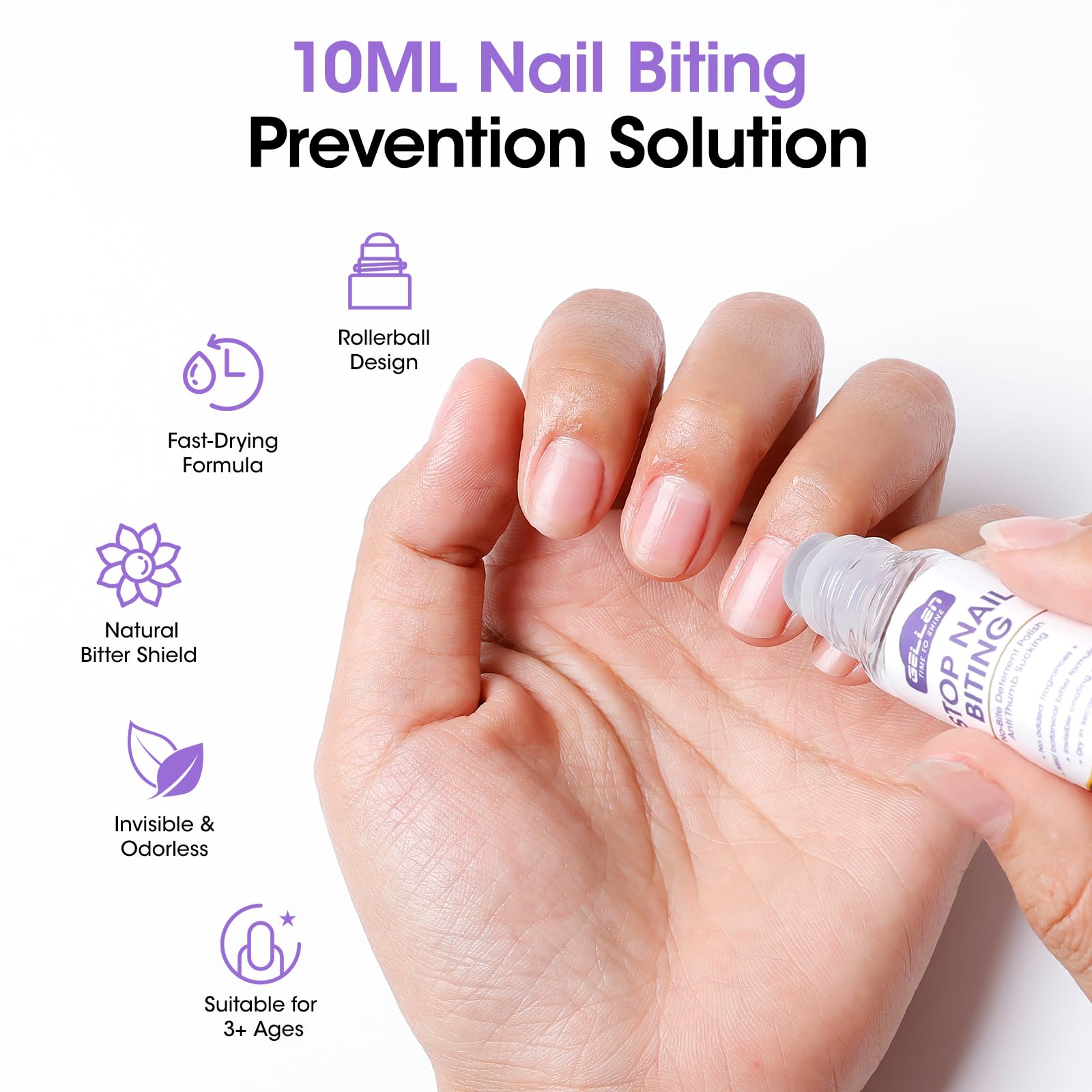 GELLEN roll-on applicator close-up for precise, mess-free application
