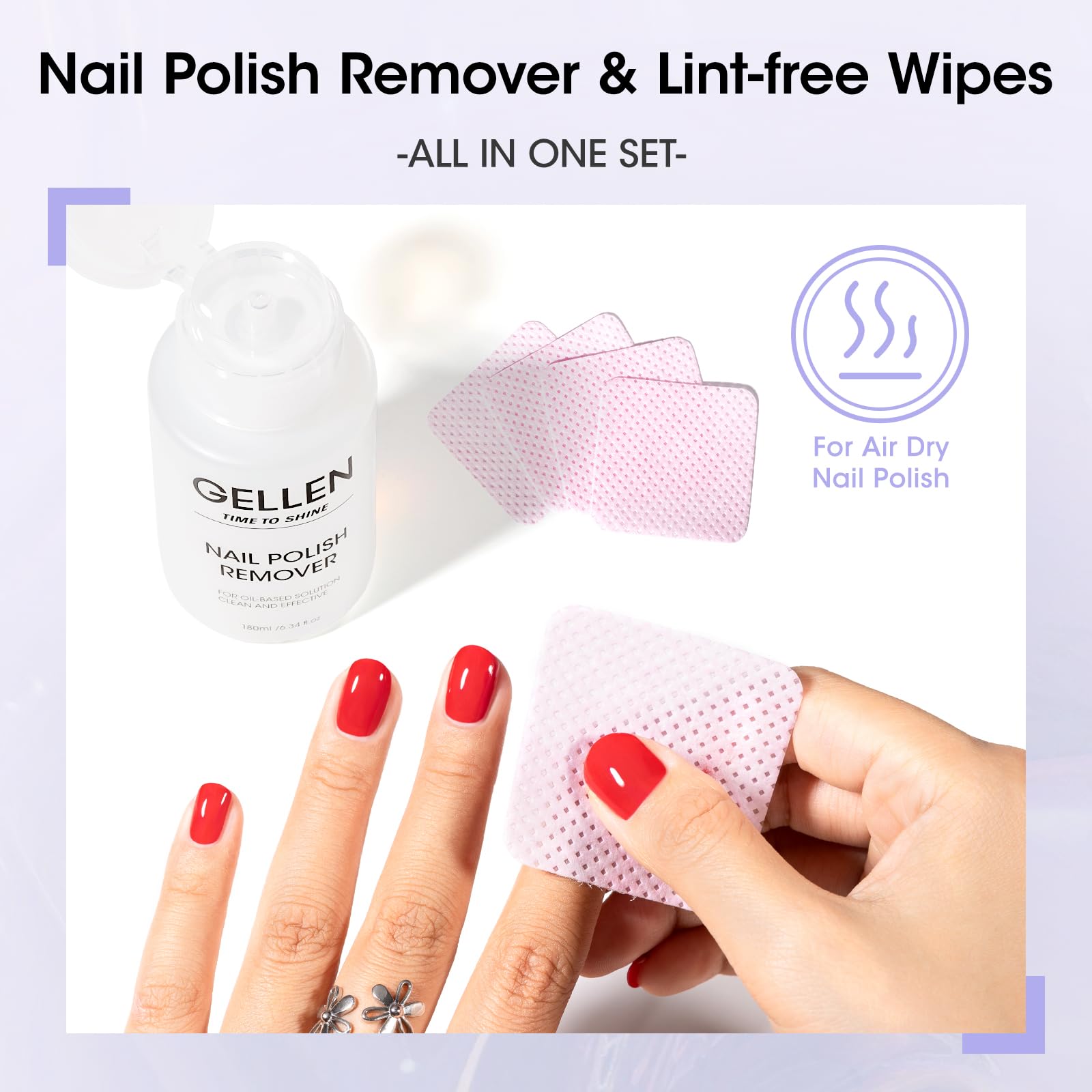 GELLEN bottle beside ruler showing 6.1 fl oz compact size