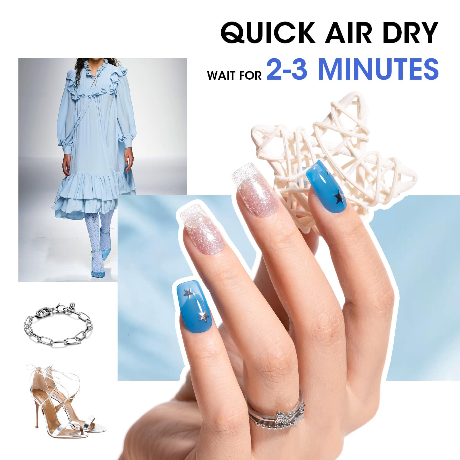 GELLEN manicure lifestyle scene showing polished hands and wearable style
