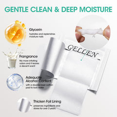 GELLEN wipe size shown in hand for scale and convenient portability