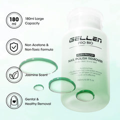 GELLEN bottle in hand for scale showing compact, travel-friendly size and portability