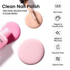 GELLEN swatch stroke of nude pink showing true color payoff
