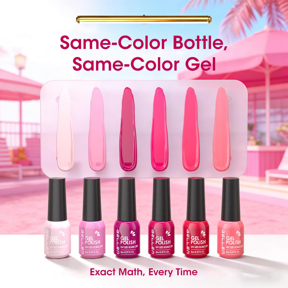 GELLEN close-up of glossy gel texture demonstrating smooth self-leveling finish