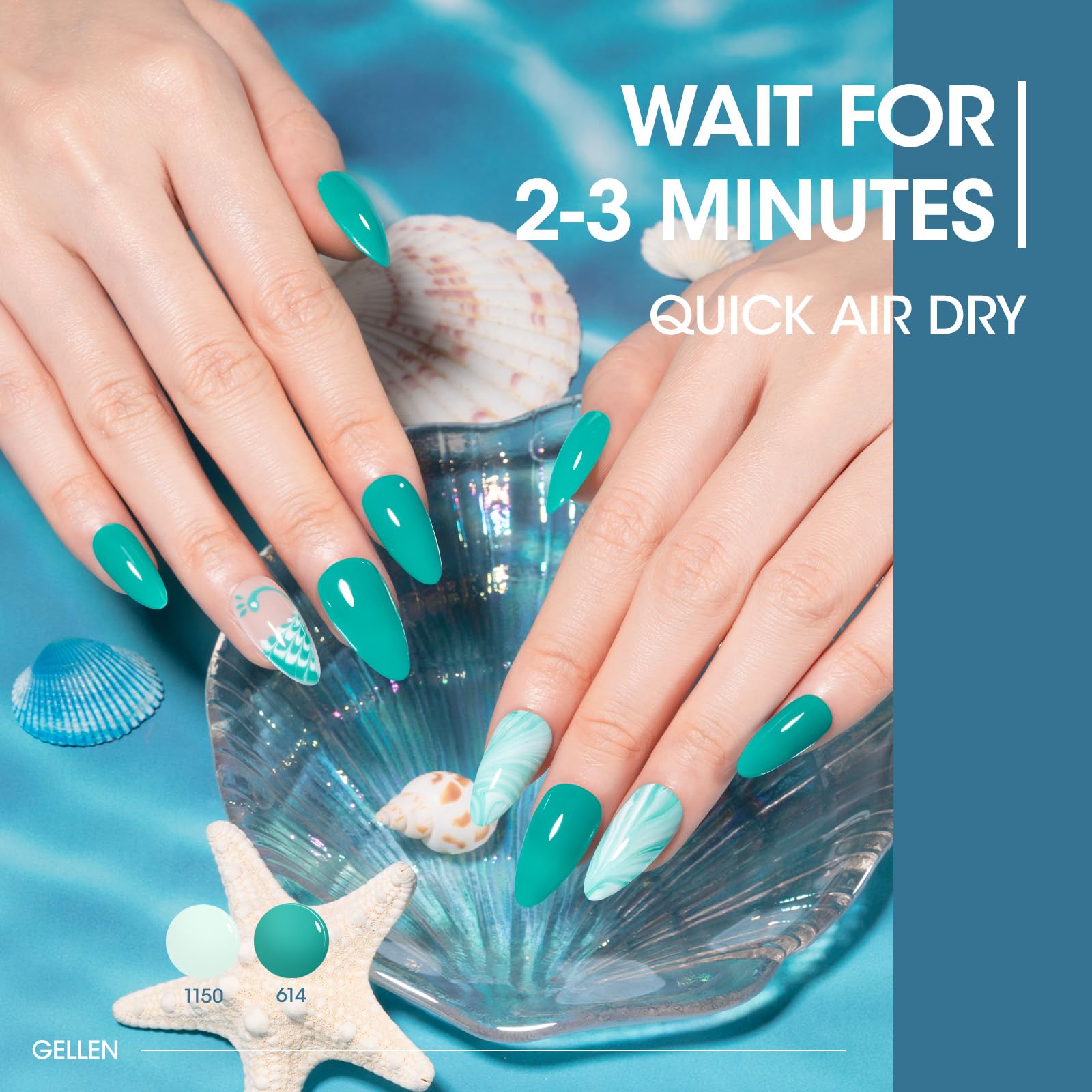 GELLEN glossy nail texture close-up highlighting high-shine finish benefit