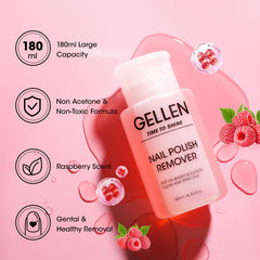 GELLEN saturated cotton pad close-up showing effective polish lifting