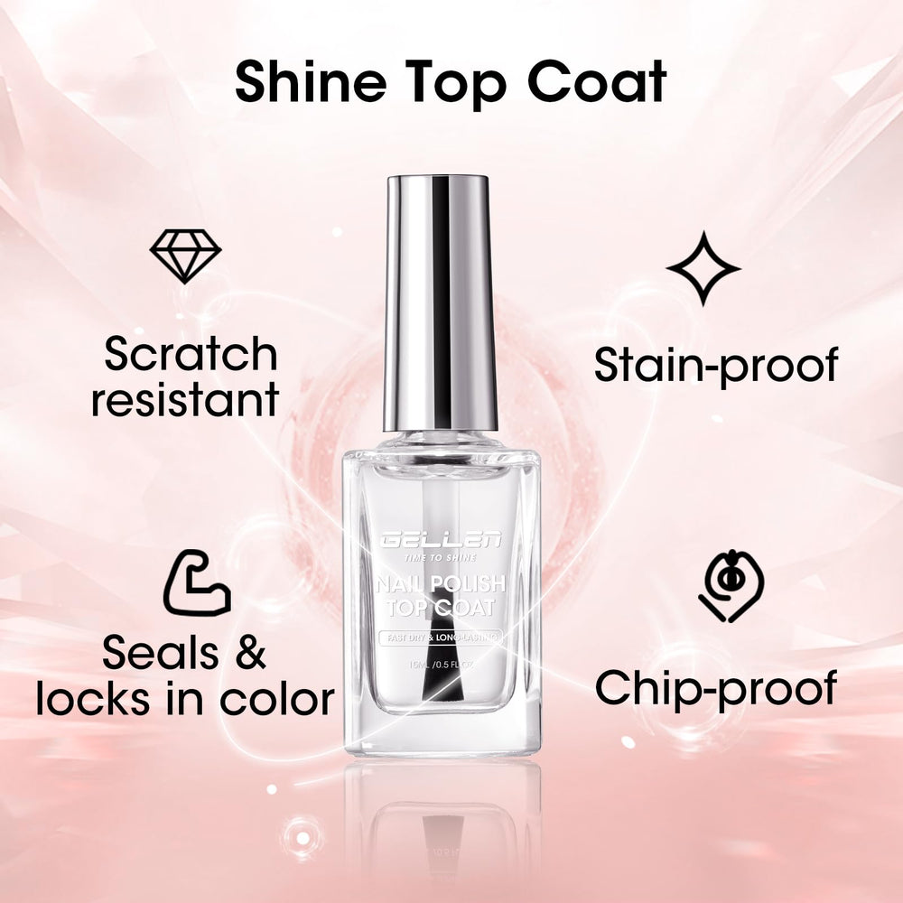 GELLEN polish texture swiped on nail showing ridge-filling smoothing effect